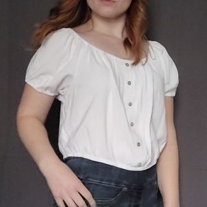 White peasant top